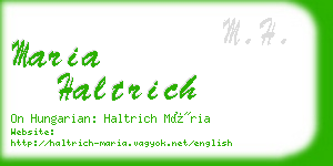 maria haltrich business card